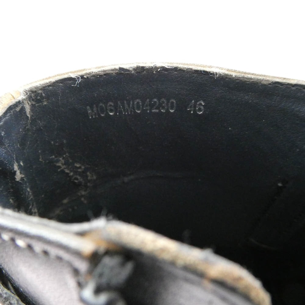 MICHEL KLEIN HOMME ミッシェルクランオム レザー チャッカブーツ サイドジップ ブラック系 46【中古】