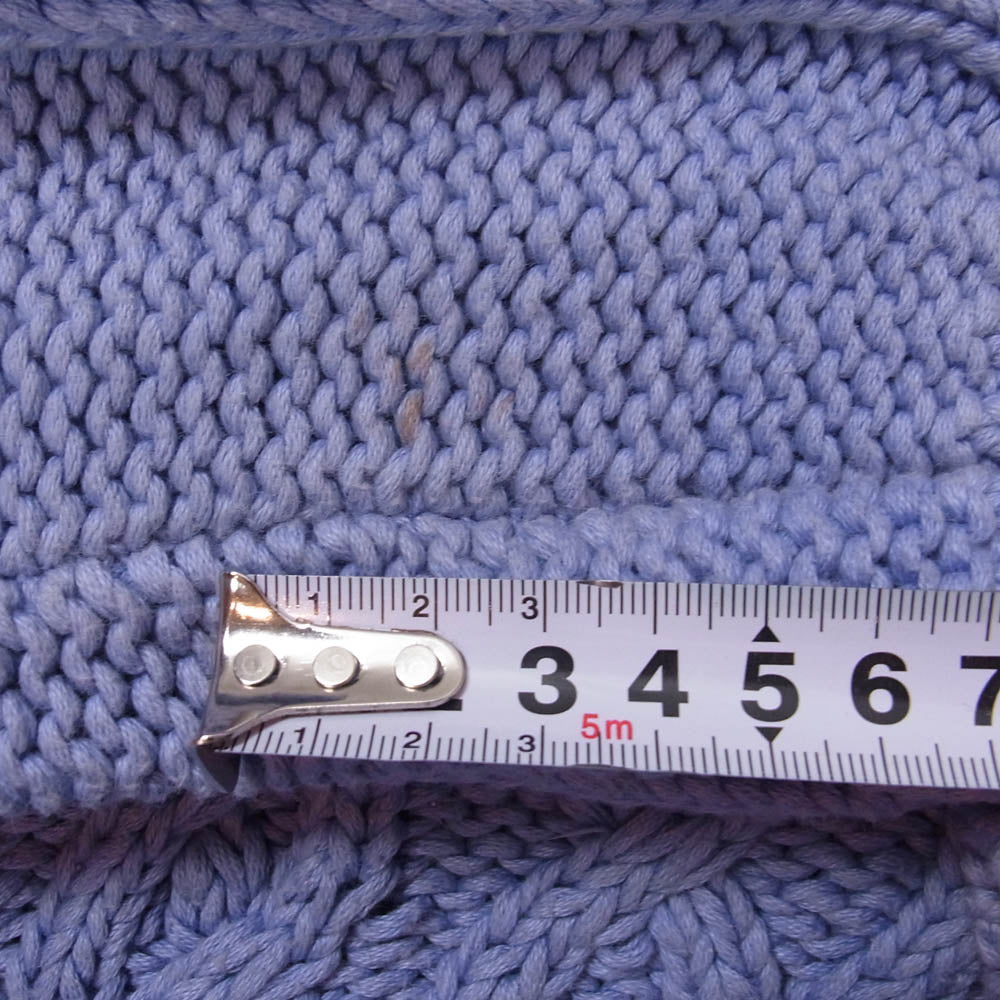 TMT ティーエムティー TKN-F1501 WASHED INDIGO CABLE CARDIGAN ウォッシュド インディゴ ケーブル カーディガン パープル系 M【中古】