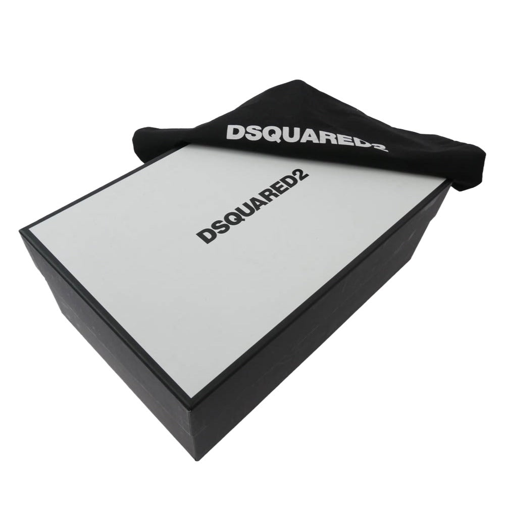 DSQUARED2 ディースクエアード S16SN404 Vitello Texture Tecnica キャンバス スエード レザー スニーカー レッド系 43【中古】