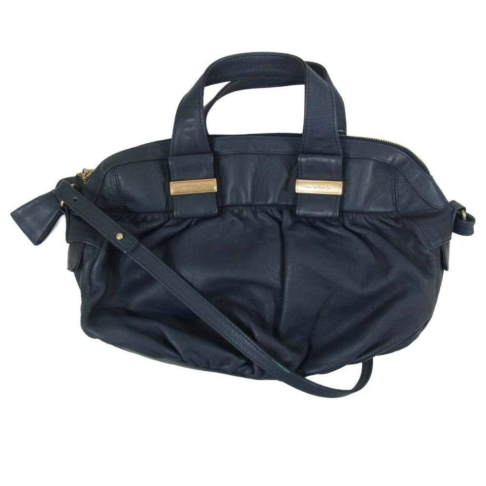 SEE BY CHLOE シーバイクロエ レザー ハンドバッグ ネイビー系【中古