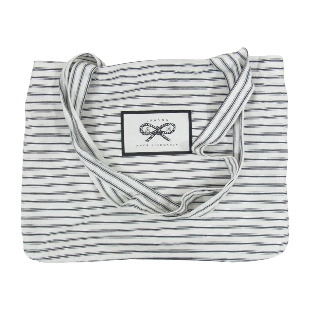 Anya Hindmarch アニヤ・ハインドマーチ 2311021-99 レザー ハンドバッグ ブラック系【中古】