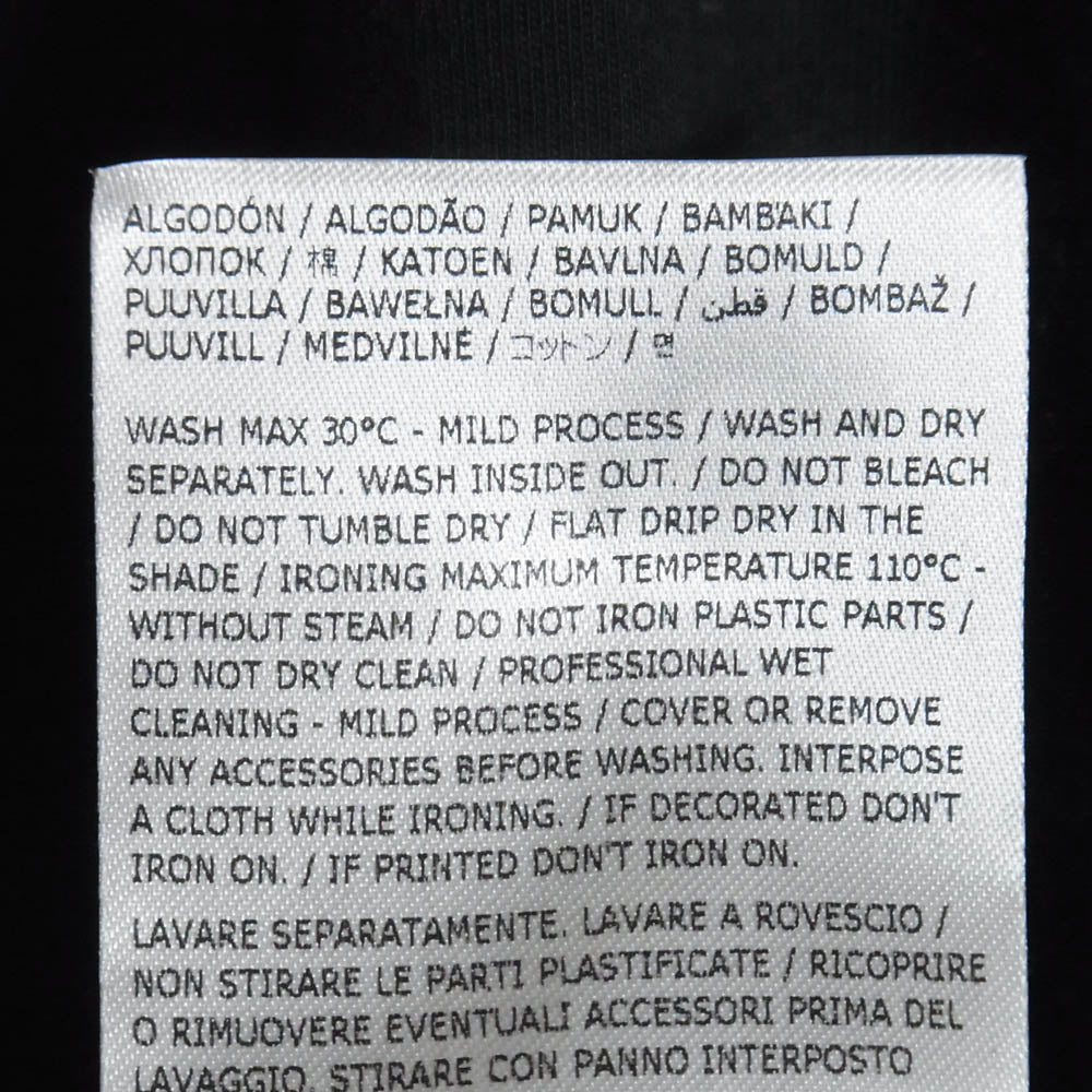 MAISON MARGIELA メゾンマルジェラ SH0GC0047 S24312 T-SHIRT/BLACK ロゴ プリント 長袖 Tシャツ ブラック系 L【中古】