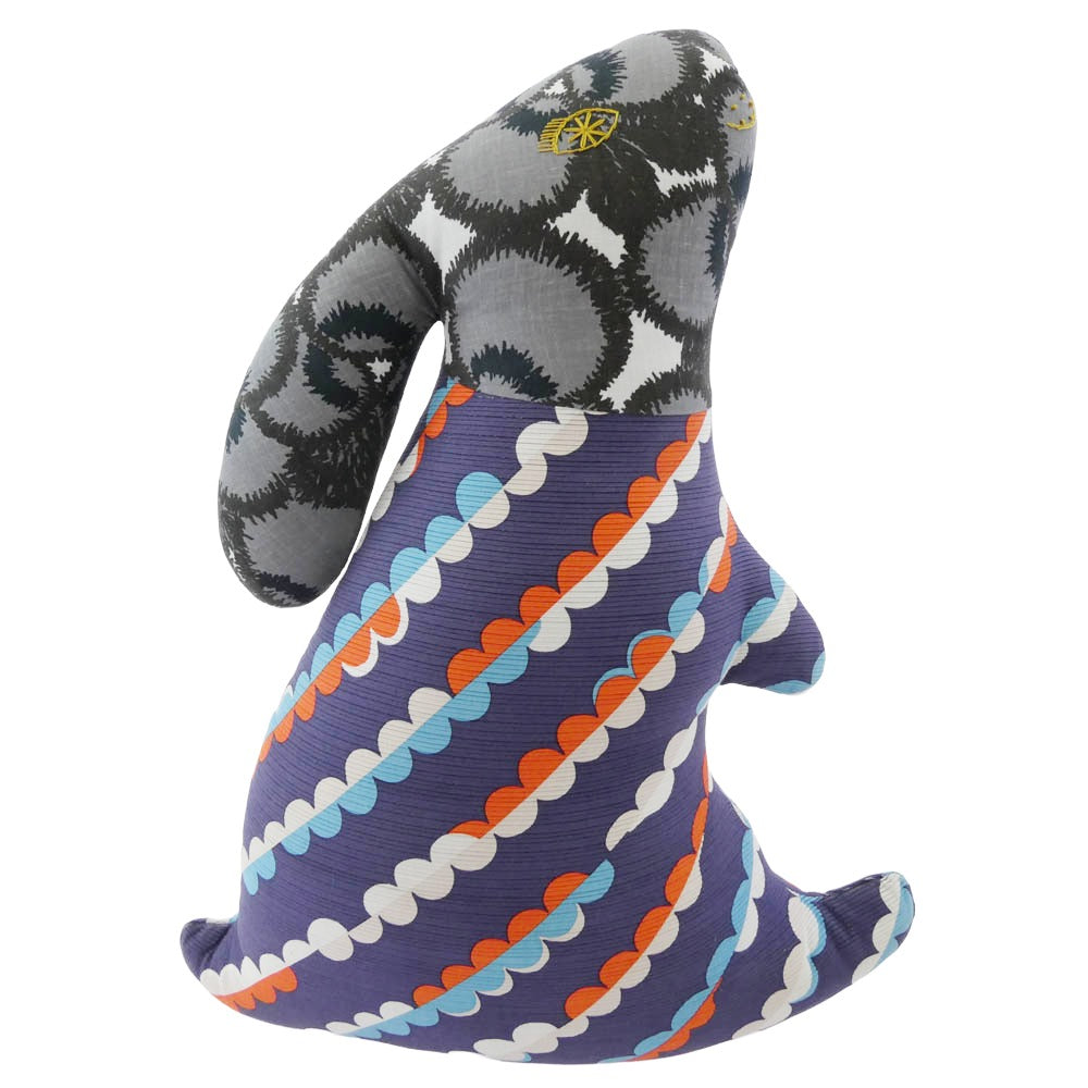 mina perhonen ミナペルホネン うさぎ クッション ネイビー系【中古