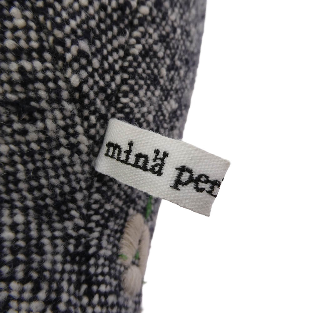 mina perhonen ミナペルホネン necco cushion ねっこ ネコ レザー切替肉球 クッション グレー系【中古】