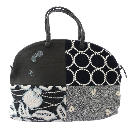 mina perhonen ミナペルホネン bell bag ベルバッグ 多素材切替 ミニ ボストンバッグ マルチカラー系【中古】