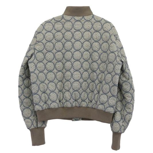 mina perhonen ミナペルホネン 23AW aba2400 forest wave × tambourine フォレストウェーブ タンバリン ブルゾン グレー系 マルチカラー系 38【中古】