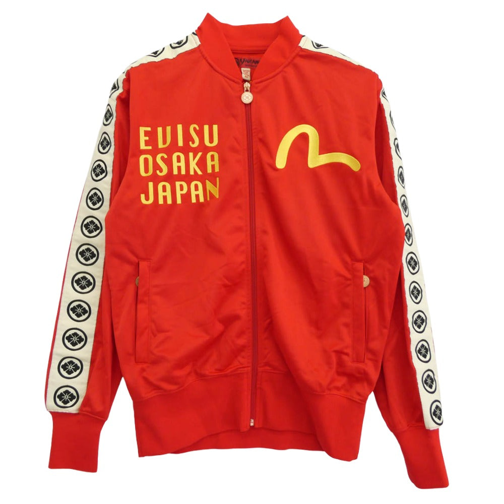 EVISU YAMANE 1959 32×34 赤刺繍カモメ　ボーダー柄ポケット EVISU エヴィス yamane 袖ライン 家紋 カモメ 刺繍 トラック