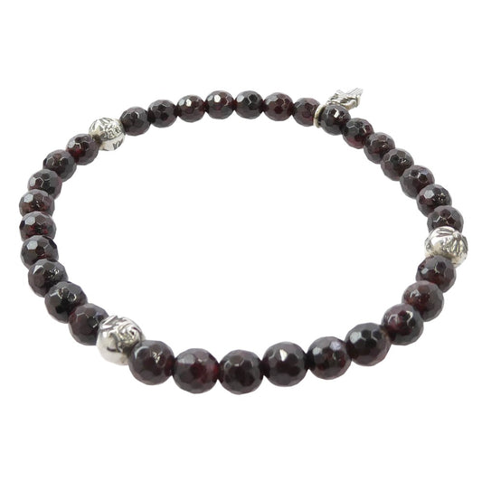 CHROME HEARTS クロムハーツ(原本有) BEAD47 6mm ビーズブレス スタックダガー ブレスレット ブラック系【中古】