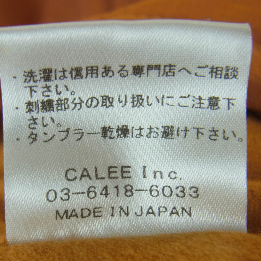 CALEE キャリー CL-16AW004 60/40 CLOTH COACH JACKET クロッチ コーチ 中綿 ジャケット オレンジ系 Orange L【美品】【中古】