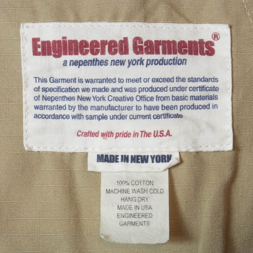 Engineered Garments エンジニアードガーメンツ Baker Jacket ベイカー ジャケット ベージュ系 M【中古】