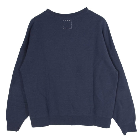VISVIM ビズビム 0124205010025 JUMBO SB SWEAT L/S ジャンボ シルエット クルーネック 長袖 スウェット トレーナー ネイビー系 1【中古】