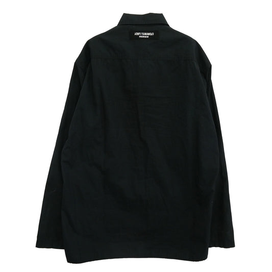 Yohji Yamamoto POUR HOMME ヨウジヤマモトプールオム HR-B09-002 produce プロデュース コットン 長袖 チャイナ シャツ ブラック系 2【中古】