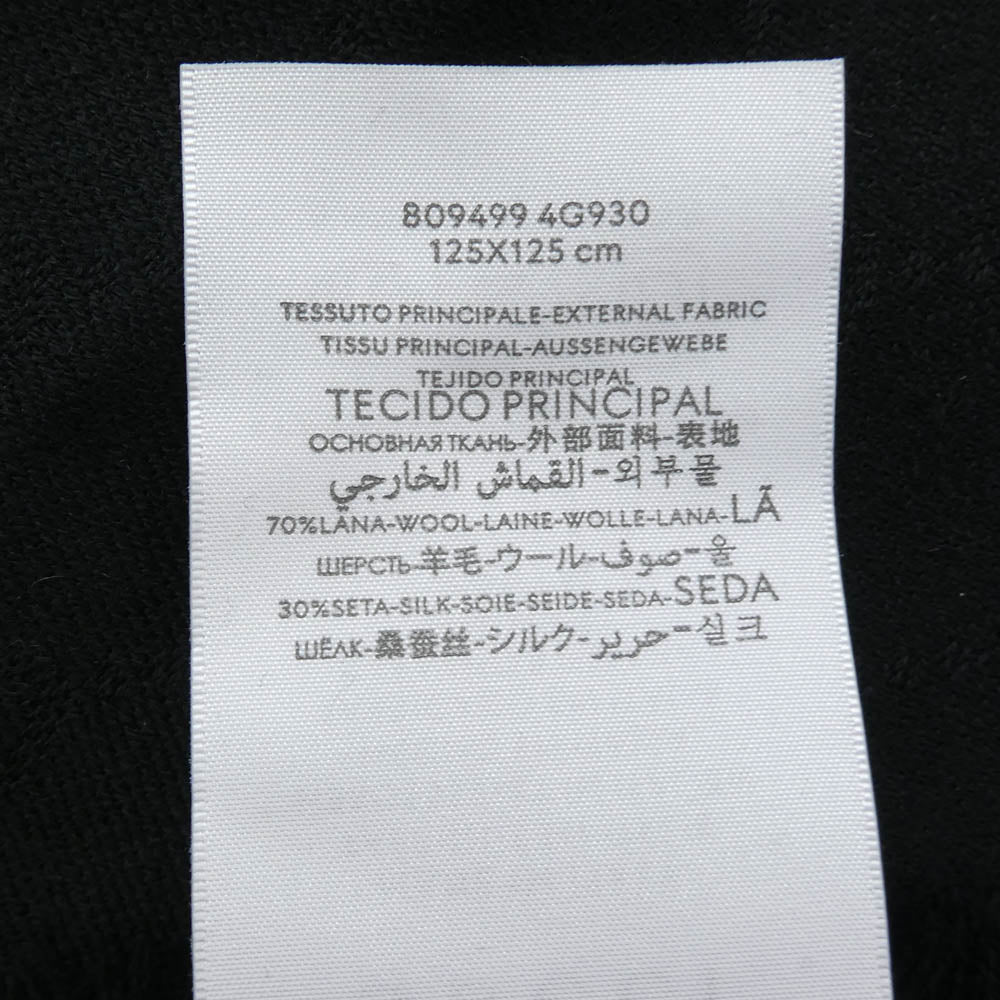 GUCCI グッチ 809499 4G930 ウール シルクジャカード ショール 大判マフラー ストール グレー系【極上美品】【中古】