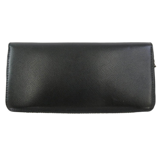 エルイーディーバイツ ラウンドファスナー レザー ロングウォレット 長財布 ブラック系【中古】