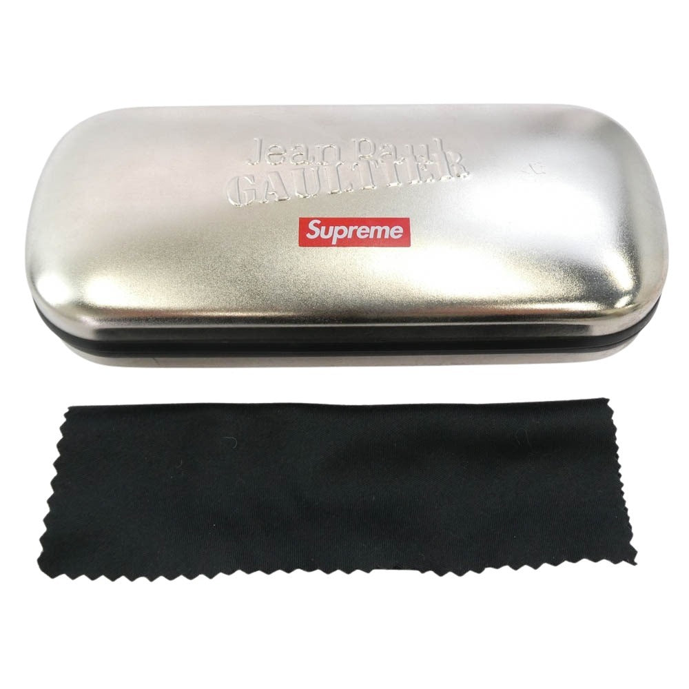 Supreme シュプリーム 19SS Jean Paul Gaultier ジャンポールゴルチエ Sunglasses オーバル サングラス アイウェア シルバー系 フレーム:シルバー系 【中古】