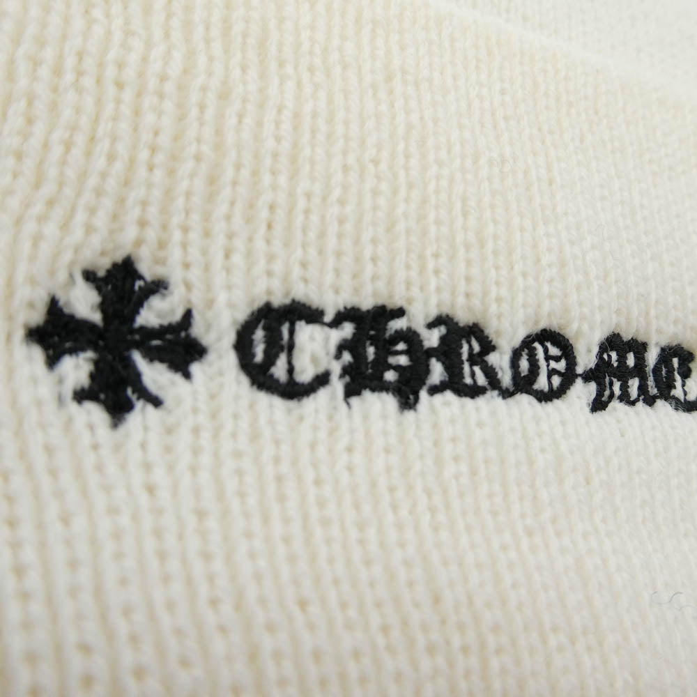 CHROME HEARTS クロムハーツ(原本無) WOOL WATCH CAP ウール ワッチ キャップ CHプラス刺繍 ビーニー ニットキャップ オフホワイト系【中古】