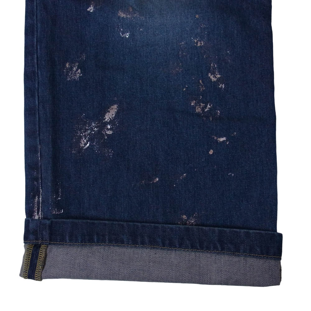 クレスト CLS-PT-2404 CLESSTE SILVER PRINT SELVEDGE DENIM WIDE PANTS クレスト シルバープリント セルビッジ デニム ワイドパンツ インディゴブルー系 1【中古】
