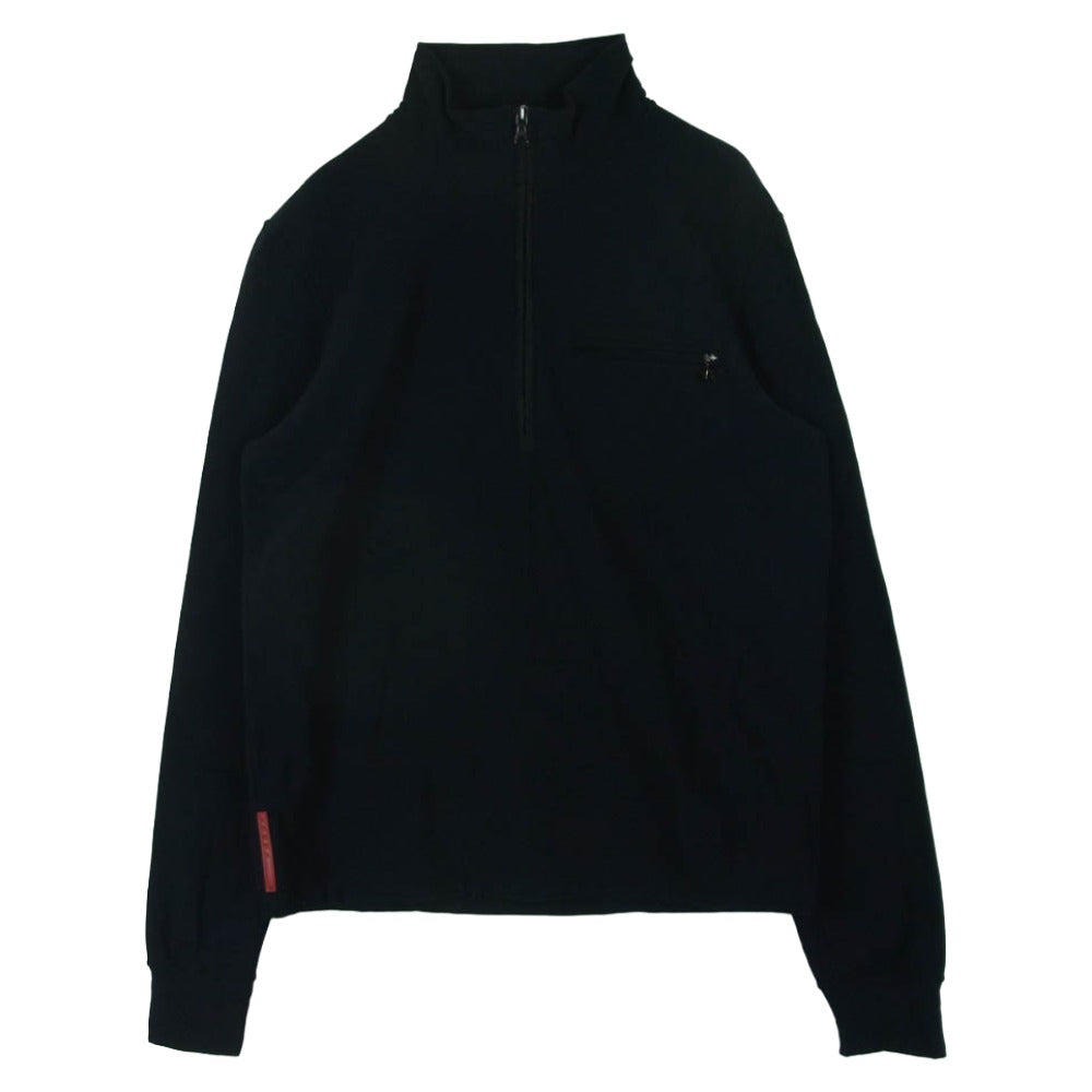 SPORTS PRADA ハーフジップ SPORT PRADA プラダスポーツ 長袖 ハーフジップ 裏地フリース トップス