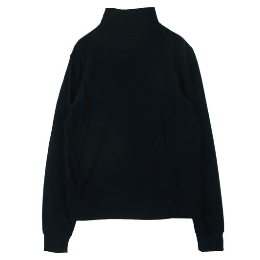 PRADA SPORTS プラダスポーツ 裏地フリース ハーフジップ 長袖 カットソー スウェット トレーナー ブラック系 M【中古】