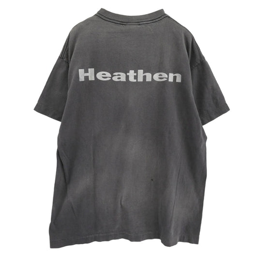 SAINT MICHAEL セントマイケル 24SS SM-YS8-0000-004 SS TEE DEAD ヴィンテージ加工 半袖 Tシャツ カットソー グレー系 ブルー系 M【中古】