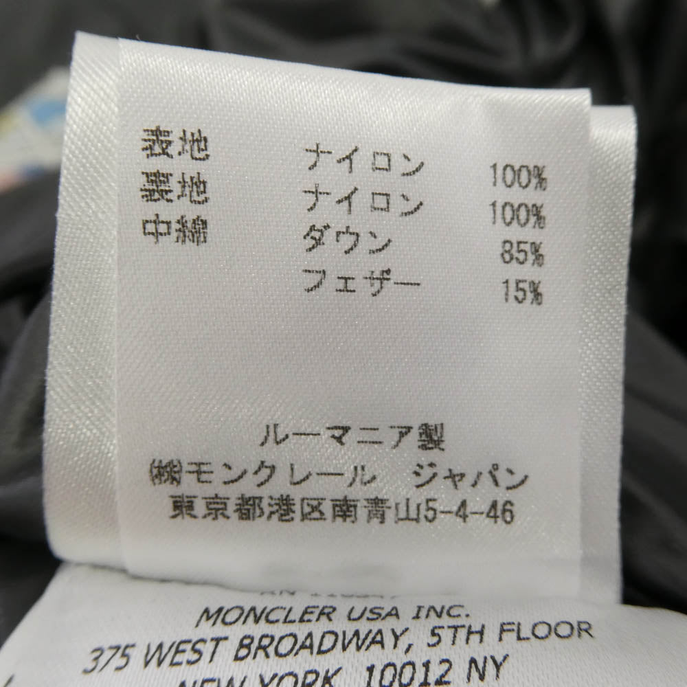 MONCLER モンクレール 420914036606 68950 モンクレールジャパンタグ MAYA GIUBBOTTO マヤ ロゴワッペン ダウンジャケット ブラック系 1【中古】