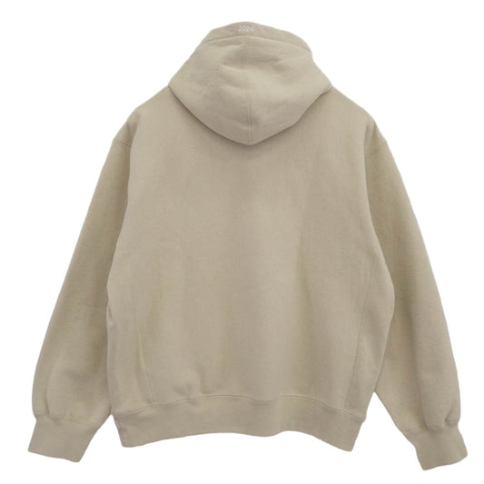 Supreme シュプリーム 24AW Box Logo Hooded Sweatshirt ボックスロゴ プルオーバー パーカー フーディー ベージュ系 L【美品】【中古】