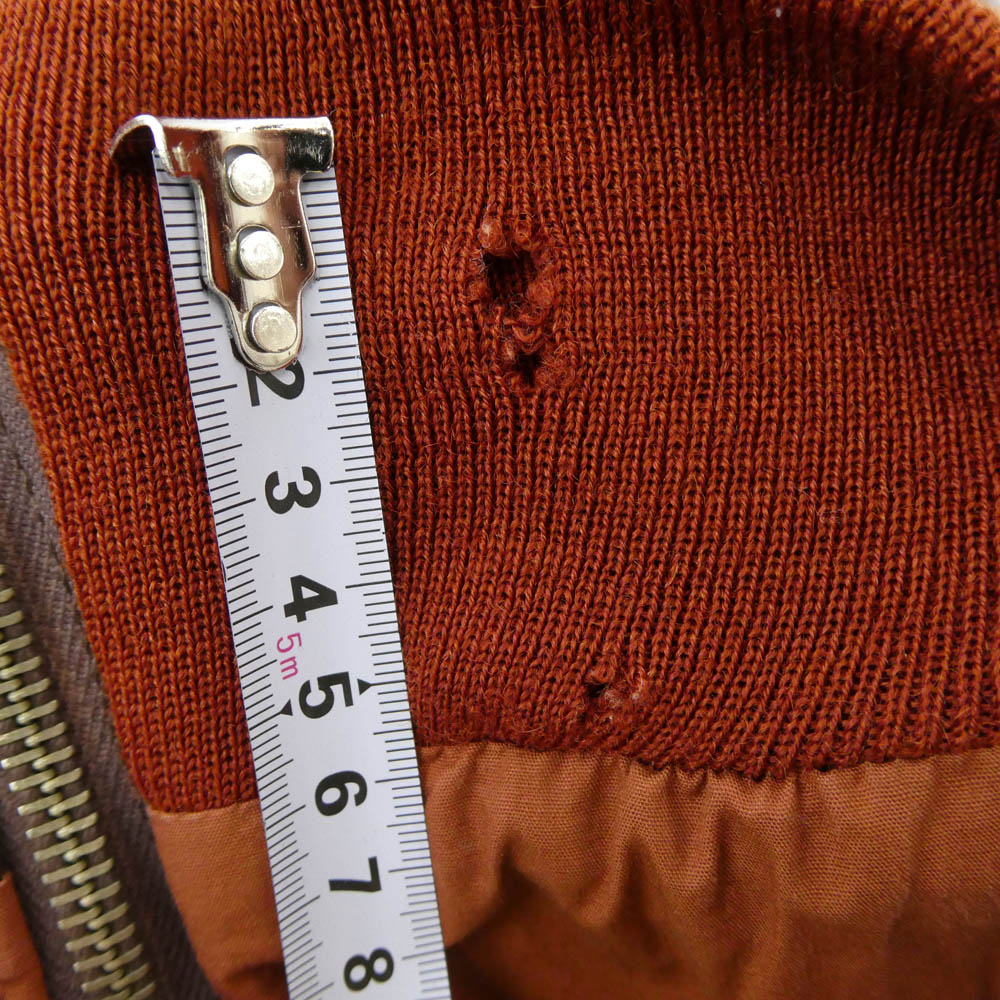 The REAL McCOY'S ザリアルマッコイズ 旧マッコイ A-2 赤リブ 袖U.S.AIR FORCE レザーワッペン フライト ジャケット ダークブラウン系 40【中古】