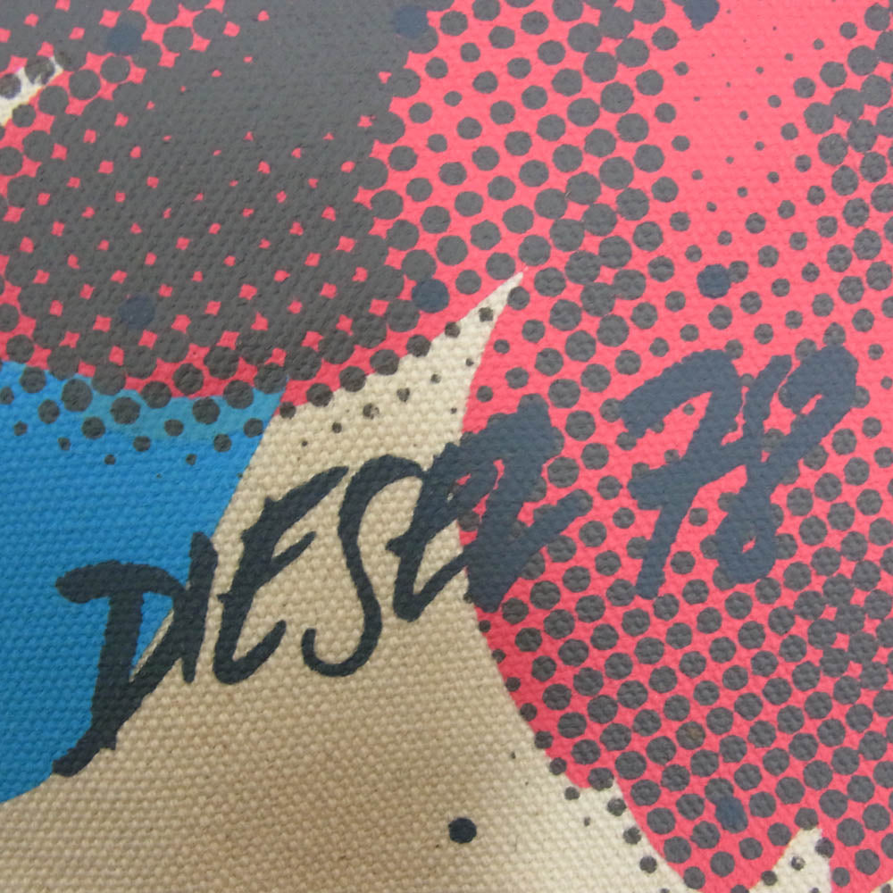 DIESEL ディーゼル 花柄 帆布 キャンバス ラージサイズ トートバッグ オフホワイト系【中古】