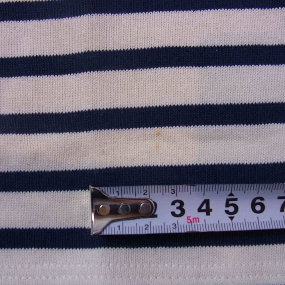 SAINT JAMES セントジェームス デッドストック フランス製 80s 90s CARAVELLE キャラベル バスクシャツ 長袖 Tシャツ サイズ14 オフホワイト系 14ANS【極上美品】【中古】