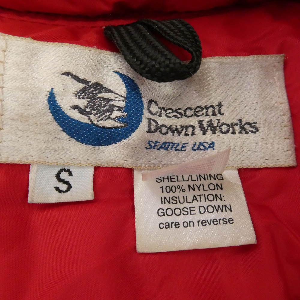 Crescent Down Works クレセントダウンワークス USA製 GOOSE DOWN JACKET グース ダウン ジャケット レッド系 S【中古】