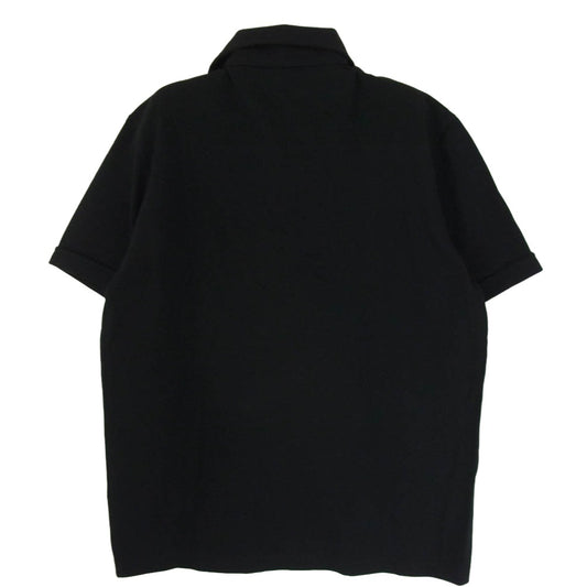 PRADA SPORTS プラダスポーツ ジップポケット ラバーロゴ 半袖 ポロシャツ ブラック系 L【中古】