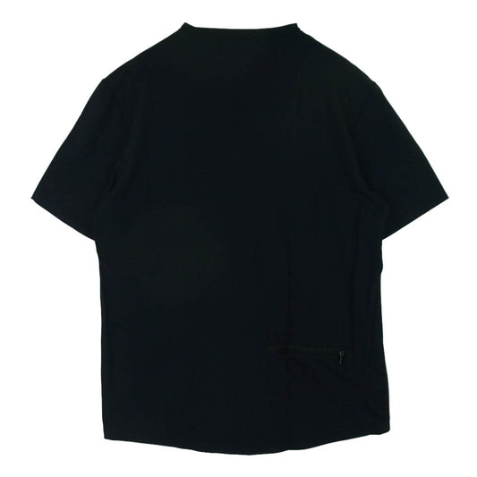 PRADA SPORTS プラダスポーツ バックジップポケット ラバーロゴ 半袖 Tシャツ ダークネイビー系 黒に近いダークネイビー系 M【中古】