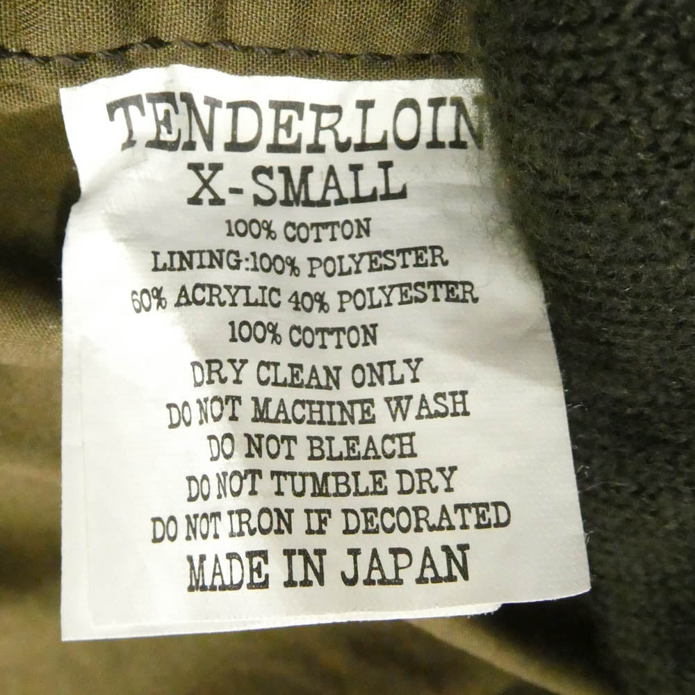 TENDERLOIN テンダーロイン T-M-65 M-65 CORDUROY コーデュロイ ライナー付 ジャケット カーキ系 XS【美品】【中古】