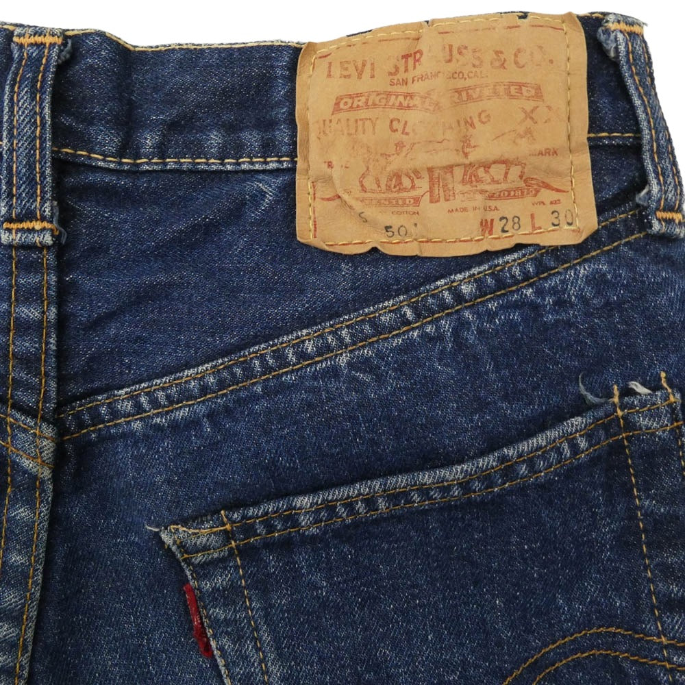 Levi's リーバイス 60s VINTAGE ヴィンテージ 501 BIGE S-TYPE Sタイプ 裏刻印2 両面不均等V 平行ステッチ デニム パンツ インディゴブルー系 W28 L30【中古】