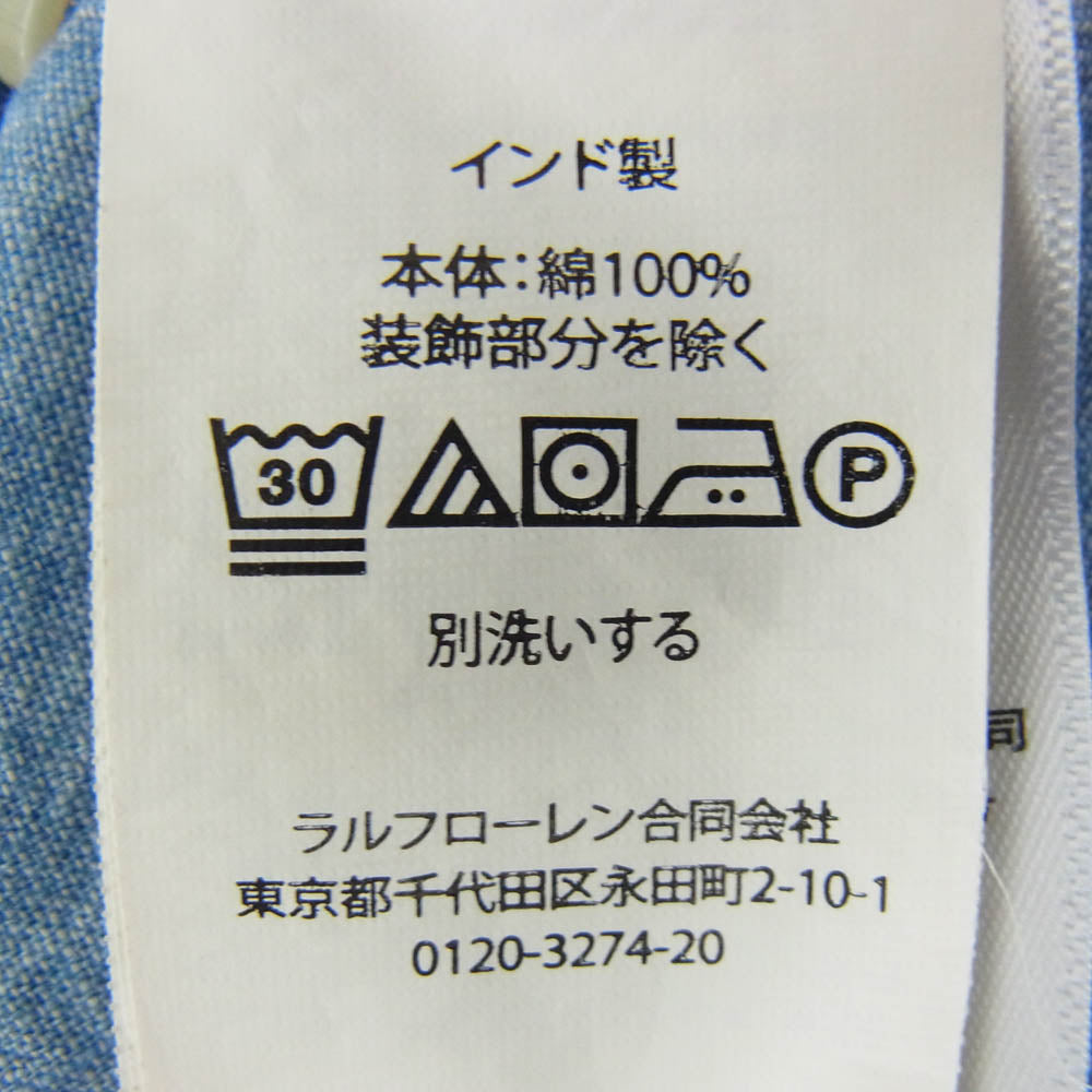 POLO RALPH LAUREN ポロ・ラルフローレン CLASSIC FIT クラシックフィット シャンブレー BD シャツ インディゴブルー系 M【中古】