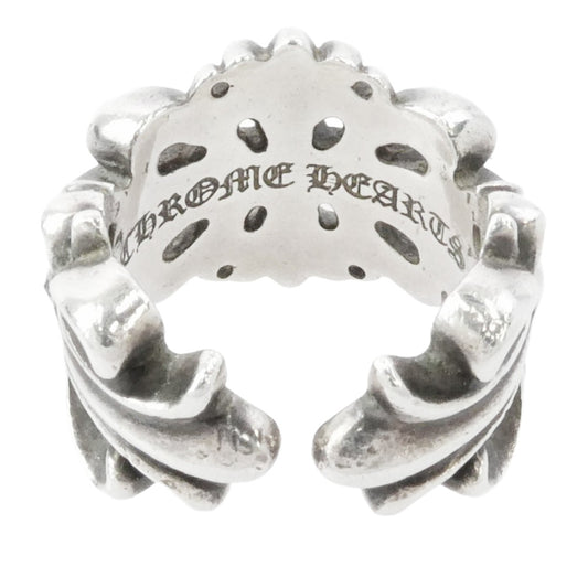 CHROME HEARTS クロムハーツ(原本無) DBL FLRL CRS ダブルフローラル クロス リング シルバー シルバー系 18号【中古】