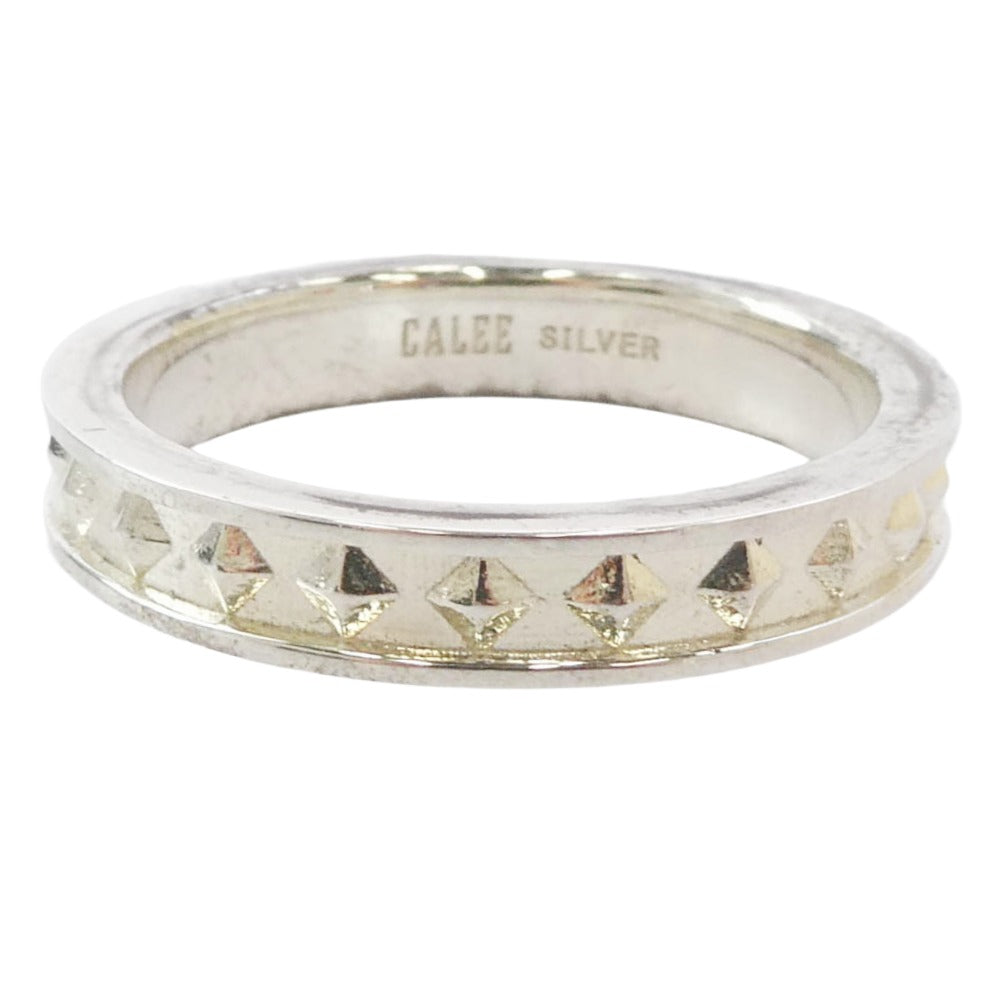 CALEE キャリー CL-25AW012JW STUDS SILVER NARROW RING スタッズ 