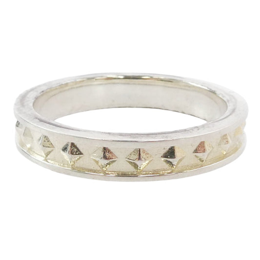 CALEE キャリー CL-25AW012JW STUDS SILVER NARROW RING スタッズ ナロー リング シルバー系 23号【中古】