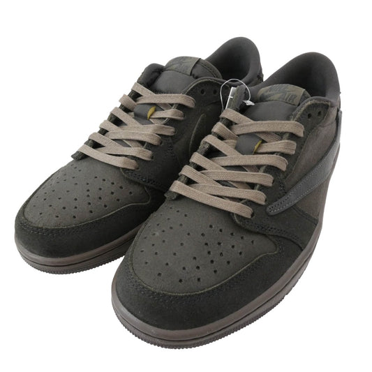 NIKE ナイキ 24AW DM7866 202 フェイクバスターズ鑑定済み Travis Scott Air Jordan 1 Low OG SP Velvet Brown and Dark Mocha トラヴィススコット エアジョーダン ローカット スニーカー ダークブラウン系 ブラック系 26.5cm【極上美品】【中古】