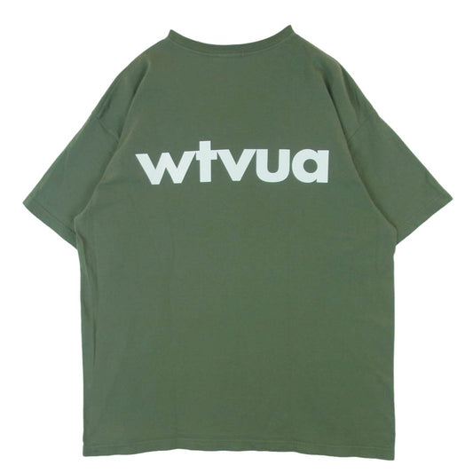 WTAPS ダブルタップス 23SS 231ATDT-LTM02S WTVUA SS COTTON OLIVE DRAB ショートスリーブ コットン オリーブ ドラブ スポット フロント バック ロゴ Tシャツ 半袖 カットソー グリーン系 03【中古】