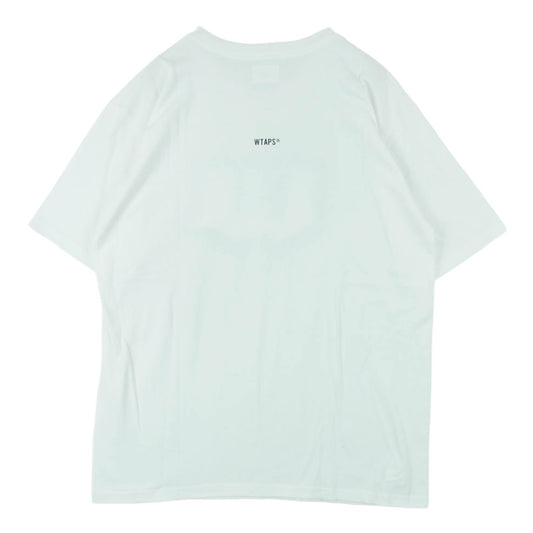 WTAPS ダブルタップス 22AW 222PCDT-ST01S EVIL TIP TEE イヴィル ティップ フロント ロゴ Tシャツ 半袖 カットソー ホワイト系 03【美品】【中古】