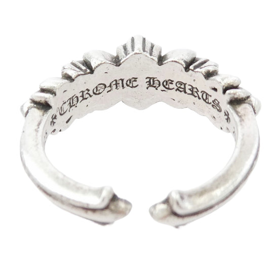 CHROME HEARTS クロムハーツ(原本無) 購入店レシート付属 BABY CLSC ベイビークラシックダブルフローラル シルバーリング シルバー系 6号【中古】