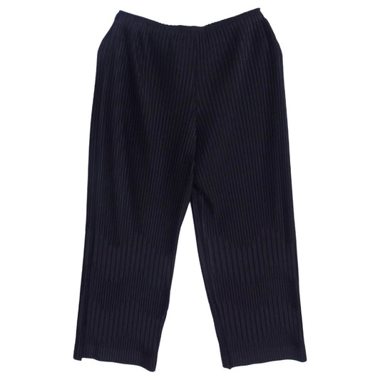 ISSEY MIYAKE イッセイミヤケ IM62FF633 プリーツ加工 パンツ ブラック系 2【中古】