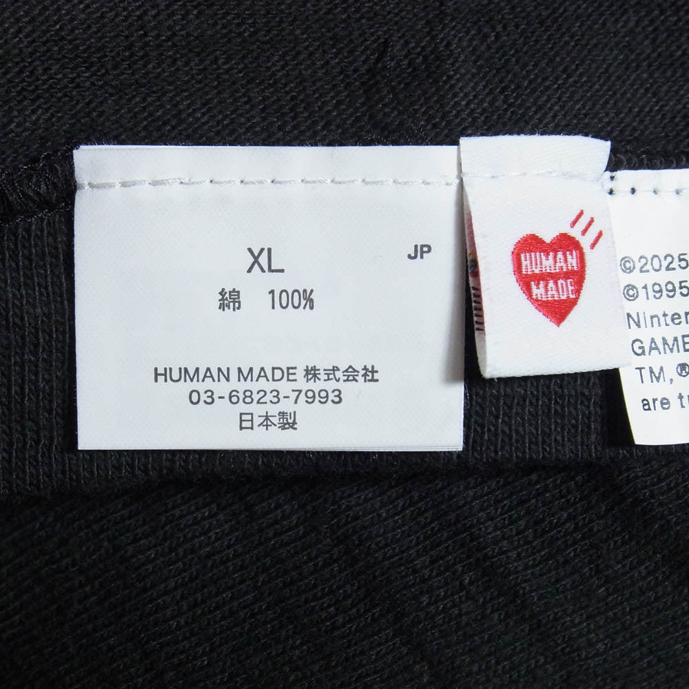 HUMAN MADE ヒューマンメイド XX30TE004 POKeMON MADE GRAPHIC T-SHIRT HARAJUKU ポケモン グラフィック プリント 半袖 Tシャツ ブラック系 XL【極上美品】【中古】