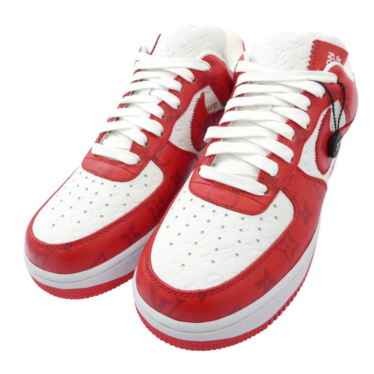 LOUIS VUITTON ルイ・ヴィトン 22SS フェイクバスターズ鑑定済み Air Force 1 Low by Virgil Abloh White & Comet Red ヴァージルアブロー スニーカー レッド系 26cm【極上美品】【中古】