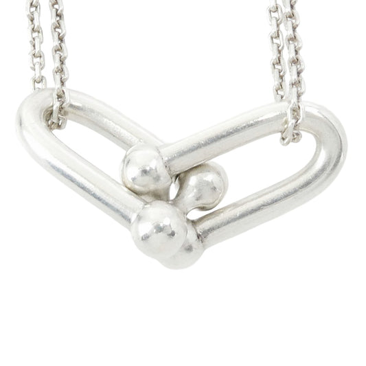 TIFFANY&Co. ティファニー ハードウェア ラージ ダブルリンク ネックレス ペンダント シルバー系【中古】
