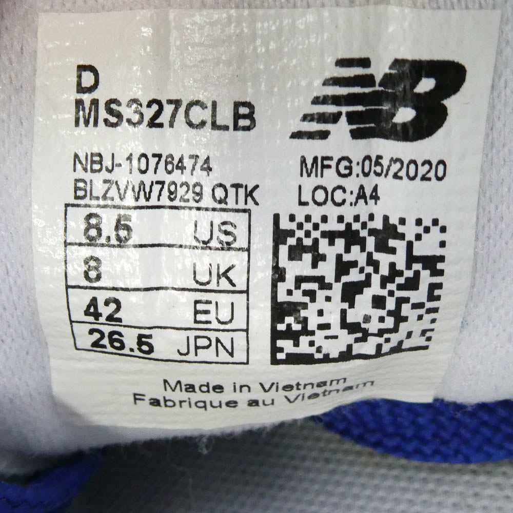 NEW BALANCE ニューバランス MS327CLB MS327CLB キャンバス スウェード スニーカー ブルー系 26.5cm【中古】
