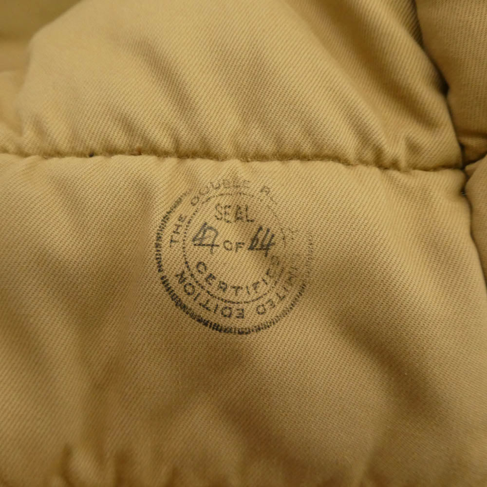 RRL ダブルアールエル LIMITED EDITION BIG SKY VEST リミテッドエディション 限定 ヴィンテージ加工 デニム レザー切替 ダウン ベスト インディゴブルー系 M【中古】
