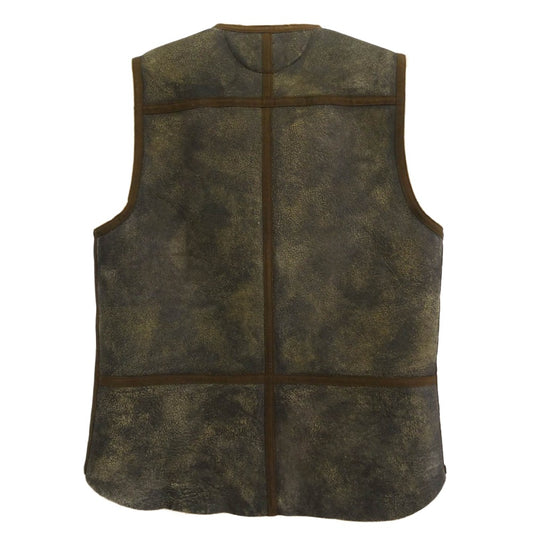 RRL ダブルアールエル Shearing Mouton Vest ヴィンテージ加工 ムートン ベスト ブラウン系 M【美品】【中古】