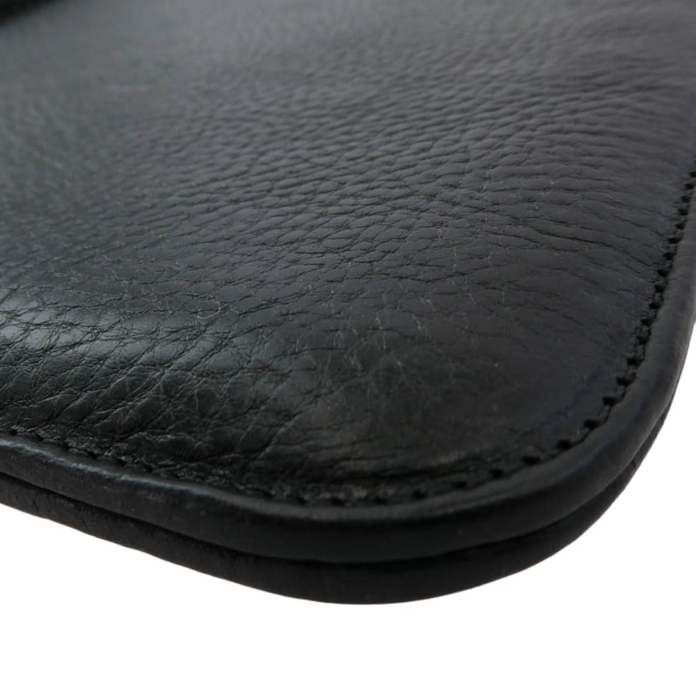 CHROME HEARTS クロムハーツ(原本無) pad case iPadケース クロスボールボタン スクロールチップ レザーブレード クラッチバッグ タブレットケース ブラック系【中古】